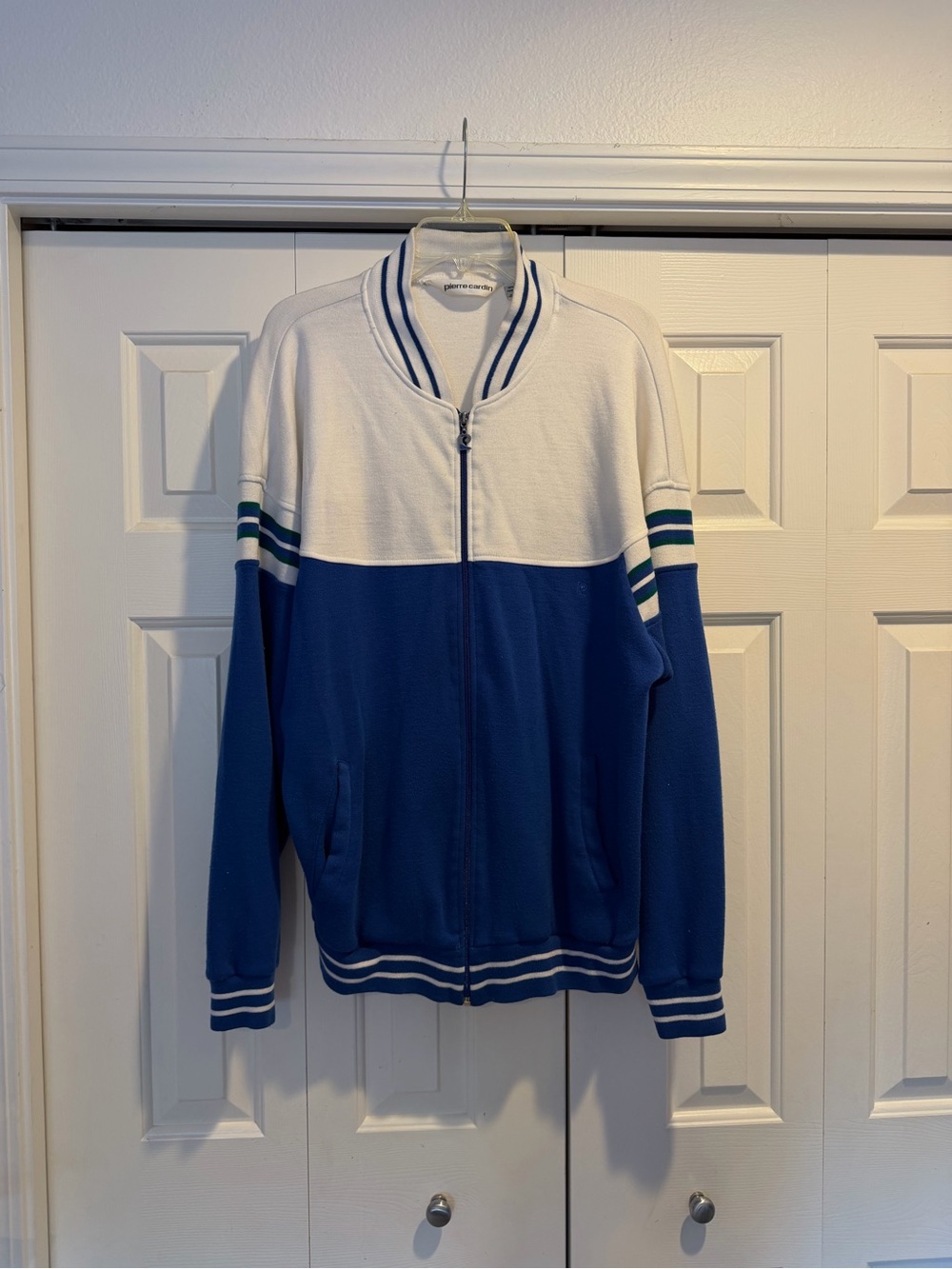 Vintage Pierre Cardin Track Jacket. Large Colorblock Full Zip Retro 90s #0144